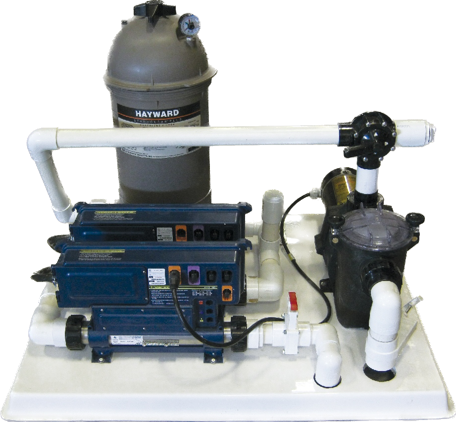 Spa filtration - 2 speed pump (1 water heater)